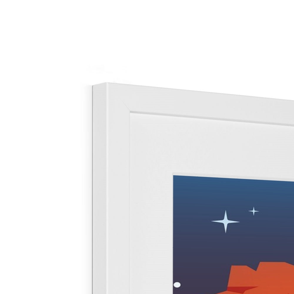 Country Night Scene Framed & Mounted Print