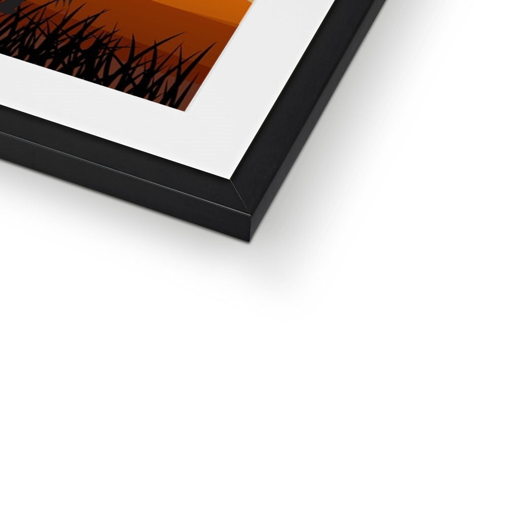 Country Night Scene Framed & Mounted Print